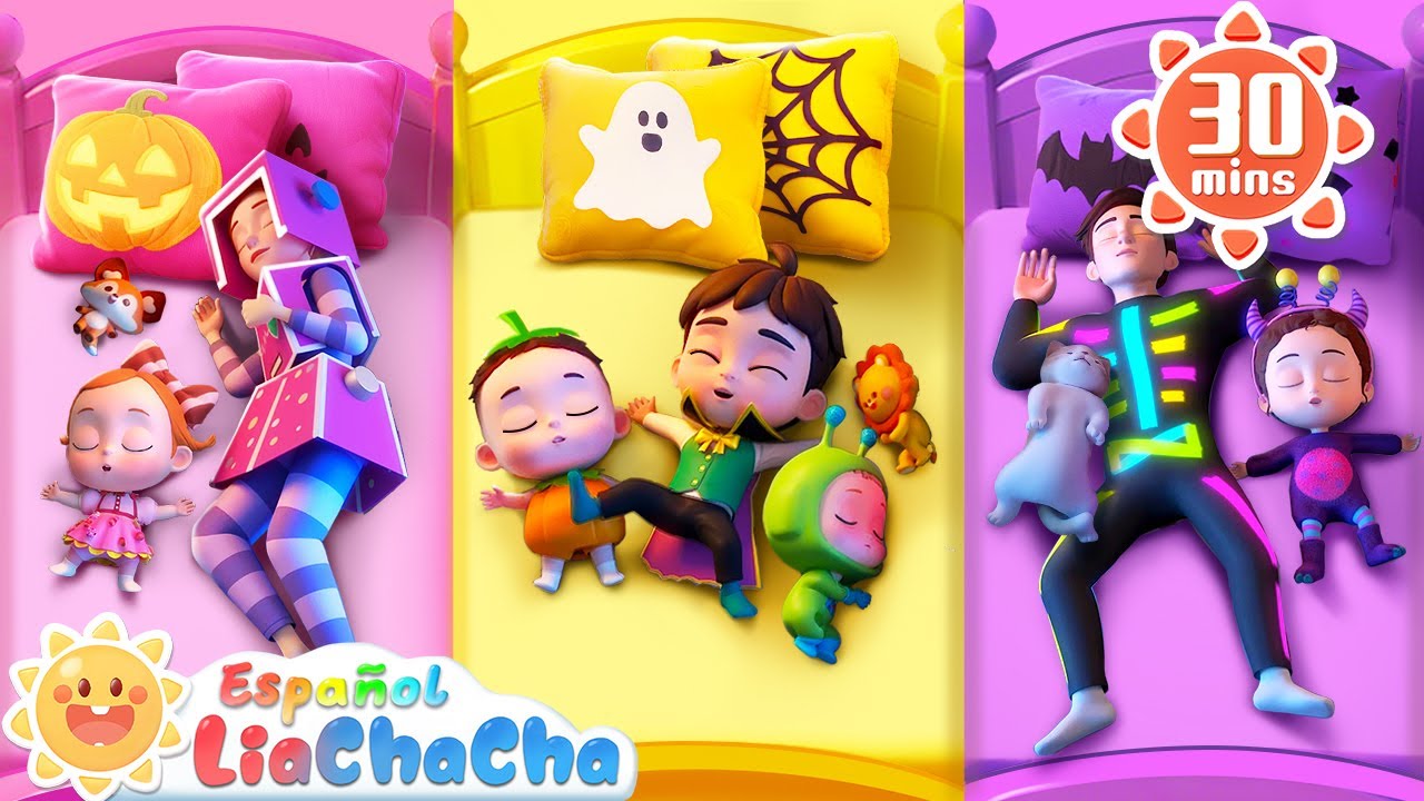 Diez en la Cama | Disfraces de Halloween | LiaChaCha en Español - Canciones Infantiles