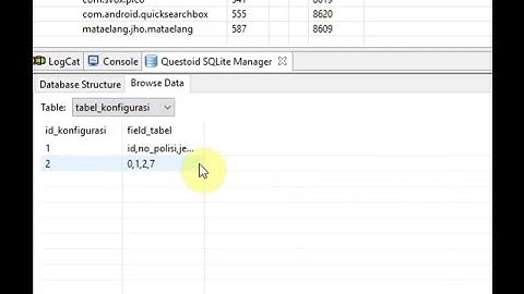 Menampilkan database SQLite pada Eclipse dan Android Studio