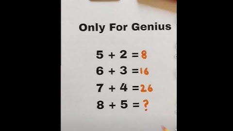 Tricky math Puzzle for genius #shorts #maths #youtube #trending #ytshorts #question #quiz #reasoning