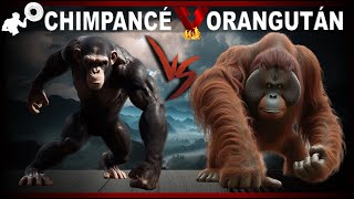 CHIMPANCÉ vs ORANGUTÁN. ¿Podría un CHIMPANCÉ Vencer a un ORANGUTÁN de Gran Tamaño?