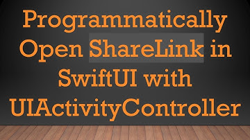 Programmatically Open ShareLink in SwiftUI with UIActivityController