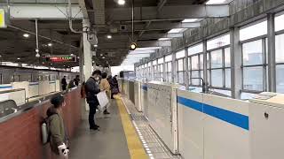 横浜市営地下鉄ブルーライン３０００Ｓ形三菱ＩＧＢＴ－ＶＶＶＦ新羽駅到着