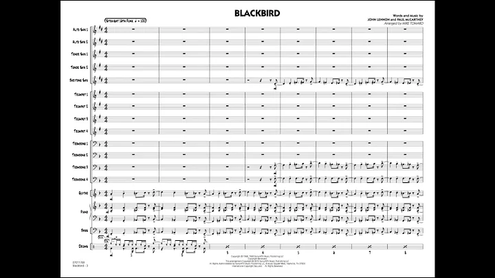 Blackbird Arranged By Mike Tomaro