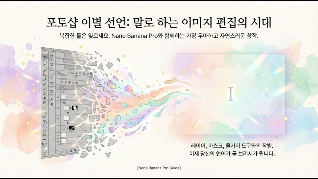 ⁣[나노바나나 프로] 포토샵 이별 선언 | 포토샵 대신 말로 그리는 생각하는 AI