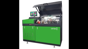 Common rail test bench with c7c9 pump test function CR708 Test two injectors at the same time video