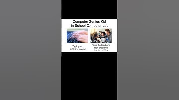 Computer Genius Kid in School Computer lab Starter Pack #memes #shorts