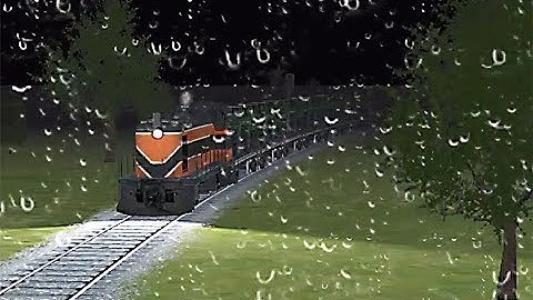 Train Sim - American Midwest Using ALCO S3 at Rainy Night - Simulasi Kereta Api