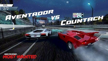 NFS MOST WANTED MOBILE - LAMBORGHINI COUNTACH VS LAMBORGHINI AVENTADOR (FINAL BOSS)