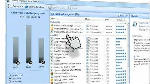World first: TuneUp Program Deactivator with Programs-on-Demand-Technology™