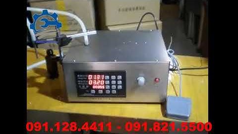 Máy chiết rót nguyên liệu lỏng sệt mini, máy chiết rót 1 vòi giá rẻ/ By Bán máy công nghiệp