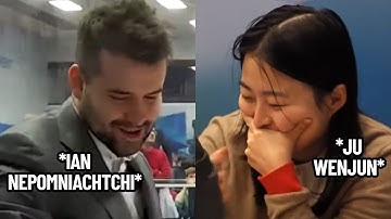 Nepomniachtchi and Ju Wenjun Start LAUGHING Before the Draw 😄