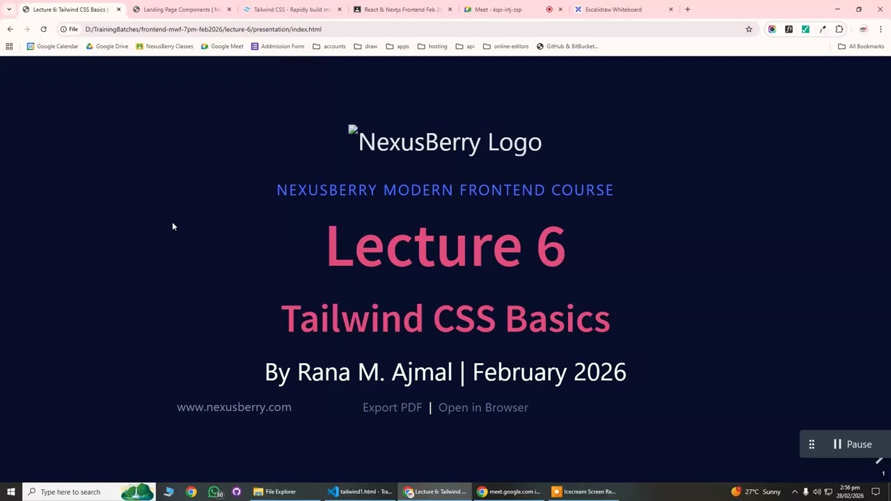 Lecture 6: Tailwind CSS Basic (Project-Part-1)