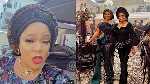 Toyin Abraham Celebrate As She Finally Reunited IyabobOjo & Mercy Aigbe At Toyin Lawani's Wedding