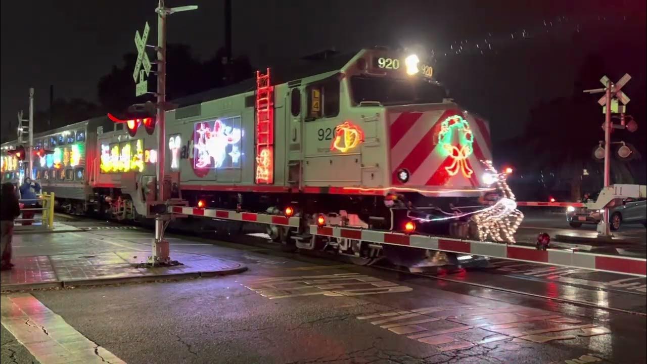 Caltrain Holiday Train Departing Menlo Park YouTube