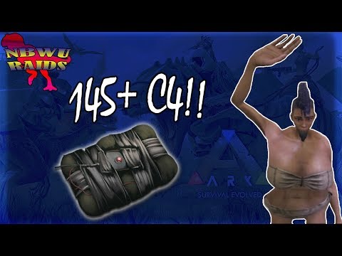 JACKPOT!! 145+ C4!! 180+ Turrets!! Black Knights Tek Base Taken Down! Ark Official PvP