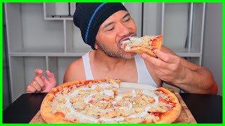 Chicken Pizza from @PapaMurphy's Take N Bake| VEGAN MUKBANG | PitaChew