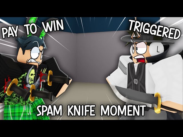 USING AUTO CLICKER WITH SPAM KNIFE IN ROBLOX KAT 