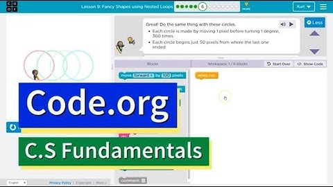 Code.org Course E Lesson 7.5 Fancy Shapes using Nested Loops | Answers Explained