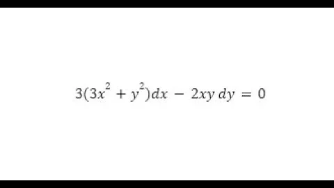 EQUATIONS WITH HOMOGENEOUS COEFFICIENTS #01 | 3(3x^2+y^2)dx-2xy dy=0