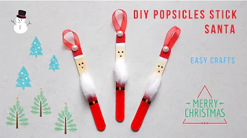 DIY How to Make Popsicle/Ice-cream Stick SANTA | AV VISUALS | Christmas Special Craft Idea