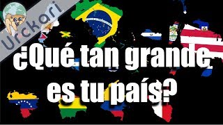 ¿Qué tan grandes son los países de América