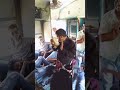 Blind man singing in a running train..