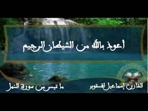 ما تيسر من سورة النمل للقارئ إسماعيل اقسقوس