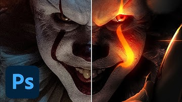 It Clown Pennywise Glow In Photoshop | Adding Glow In Photoshop