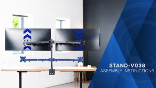 STAND-V038 Dual Monitor Desk Mount Assembly by VIVO
