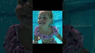 Mom Teaches Azyla To Swim Underwater
