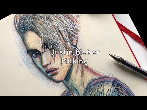 Justin Bieber Drawing Making Video 400x Speed ジャスティンビーバー イラスト メイキング動画 400倍速 Youtube