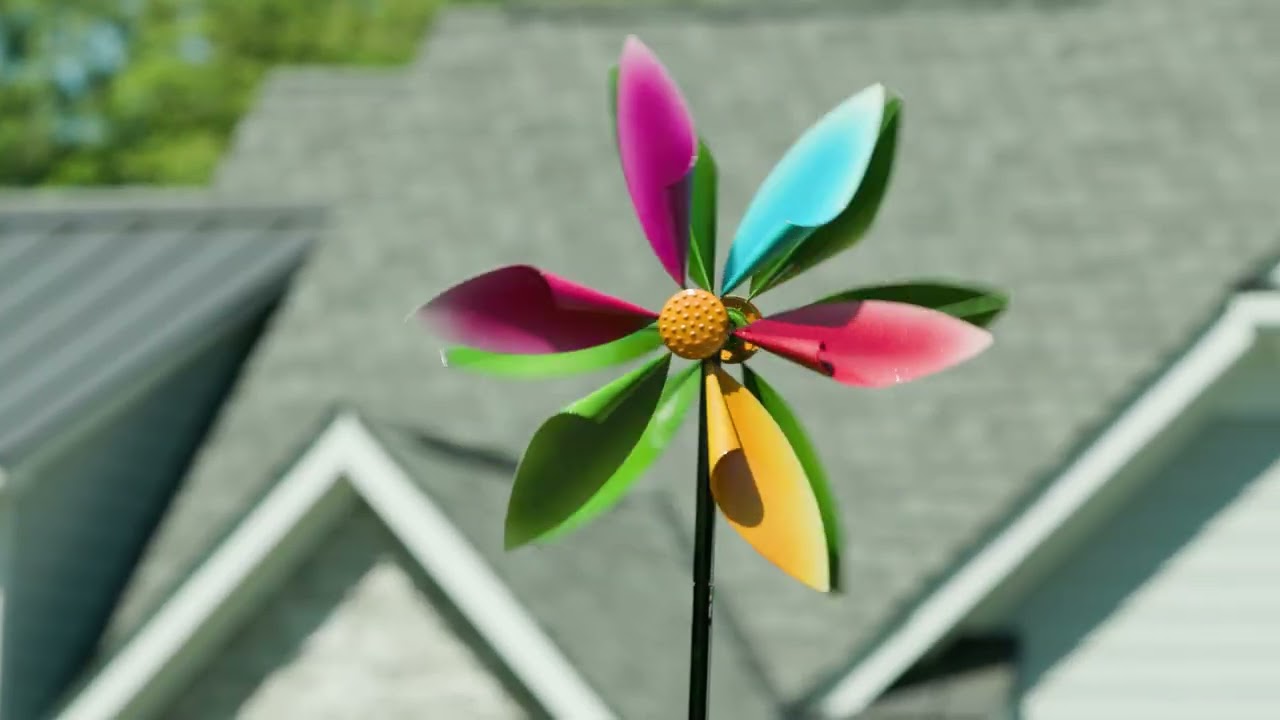 工芸品   WINDFLOWER Reflections Multicolor Flower Wind Spinner (WSF52LZ27) - YouTube