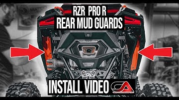 CA TECH USA - Polaris RZR Pro R Rear Mud Guards Install - How To Video