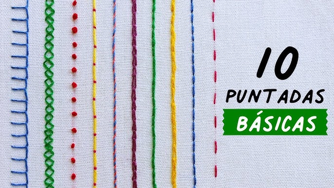 5 Puntadas DECORATIVAS para Bordar a Mano 🧵 PASO a PASO 