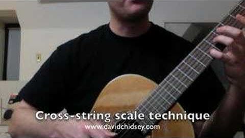 guitar Lesson Cross-string scale technique