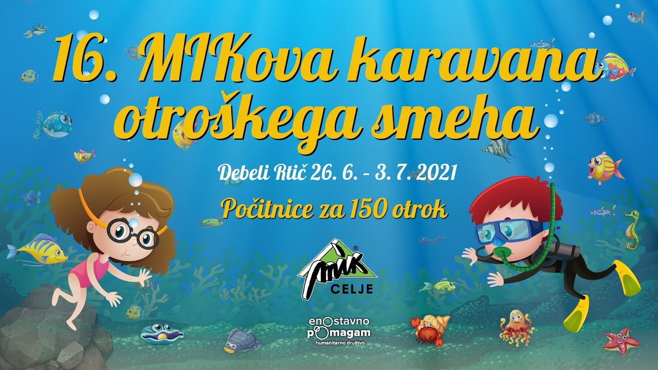 16. MIKova karavana otroškega smeha - 150 otrok na brezplačne počitnice na morje