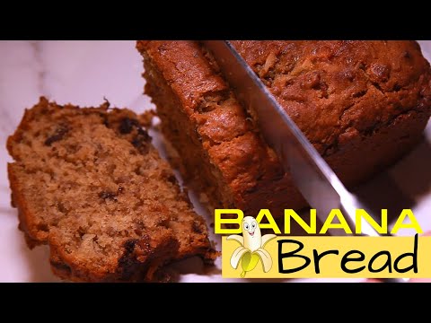Chocolate Chunk Banana Nut Bread | pecans, coconut, rum and cognac (Video Recipe)