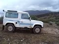 Land Rover Defender down hill Abruzzo Italy