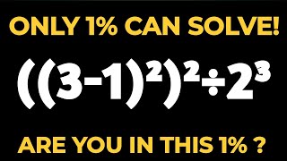 99% People Get Wrong Answer This Pemdas Question!