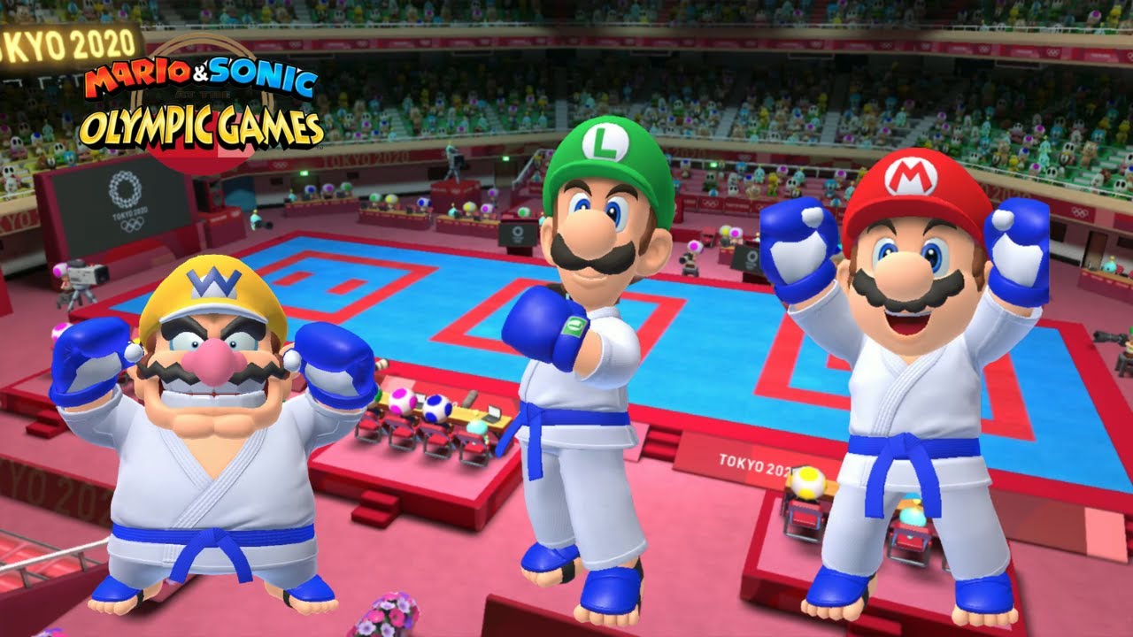 Mario & Sonic At The Olympic Games Tokyo 2020 (Karate) Dr Eggman Vector Bowser Jr Mario Knuckles