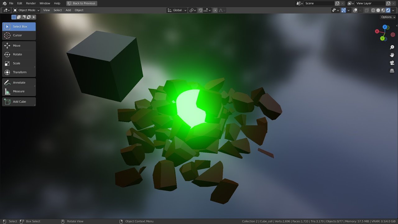 Blender Tutorial - Cell fracture animation - YouTube