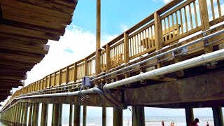 Pier Construction & Beach Crowd | Myrtle Beach, SC