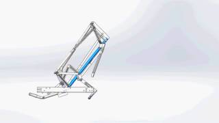 Механизм трансформации дивана. Analysis of the design movement is made in Solid Works Механизм трансформации дивана. Analysis of the design movement is made in Solid Works