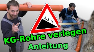 KGRohr im Erdreich Verlegen | Für Abwasser oder Regenwasser