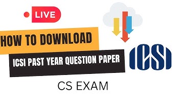 How to Download ICSI Exam Past Year Question paper | How to Download CS Exam Question paper & Answer