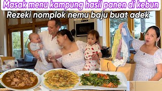 MASAK MENU KAMPUNG HASIL PANEN DI KEBUN || REZEKI NOMPLOK NEMU BAJU BUAT ADEK