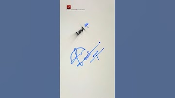 How to sign the letter L with Umbrella ☔ Levi #signature #howtosign #shorts