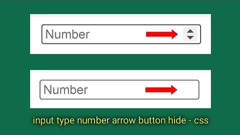 input type number arrow button hidden | css | slys