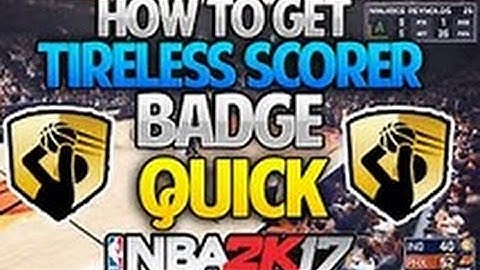Nba 2k17 BADGE Tutorial- How To Get Difficult shots and Tireless scorer badge!