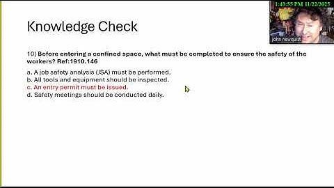 Daily Quiz ep55 Confined Space  November 30 2025 BCSP